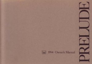1994 Honda Prelude Owner's Manual