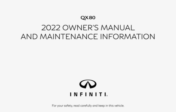 2022 Infiniti QX80 Owner's Manual