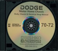 1970-72 DODGE MOTOR HOME Chassis & Electrical Service Manual sample image