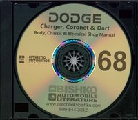 1968 DODGE CHARGER, CORONET & DART Body, Chassis & Electrical Service Manual sample image