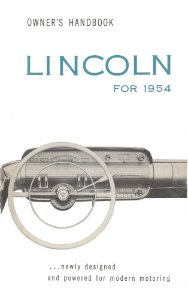 1954 Lincoln Capri, Cosmopolitan Owner's Manual
