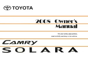 2008 Toyota Solara Owner's Manual