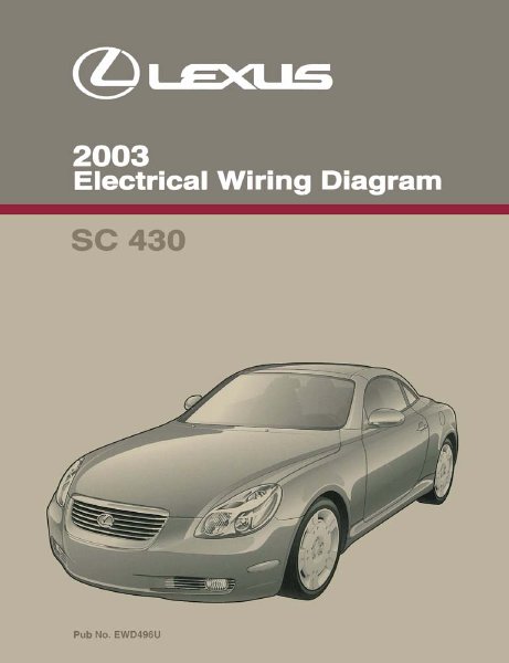 2003 Lexus SC 430 Wiring Diagrams Manual