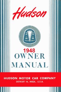 1948 Hudson Commodore Series, Super Series Owner's Manual