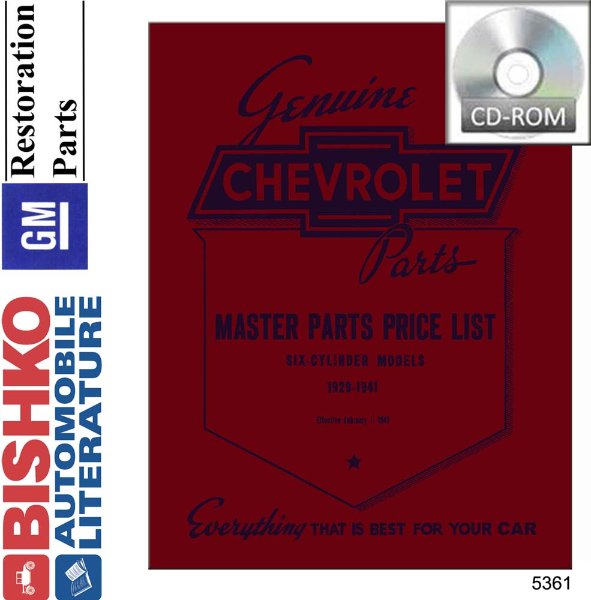 1929 1938 1939 1940 1941 Chevrolet Part Numbers Book PDF List Guide Interchange
