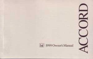 1999 Honda Accord Sedan Owner's Manual
