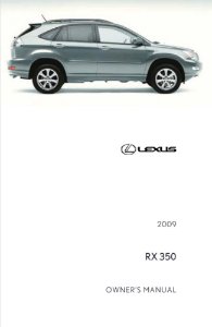 2009 Lexus RX 350 Owner's Manual