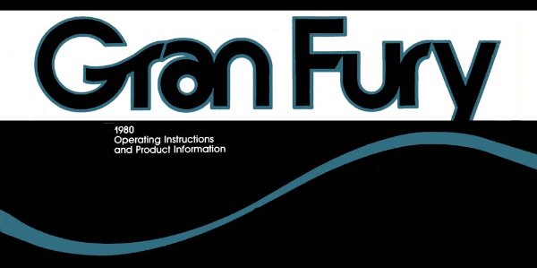 1980 Plymouth Gran Fury Owner's Manual