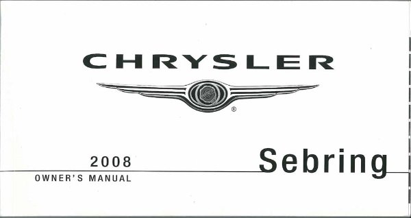 2008 Chrysler Sebring Owner's Manual