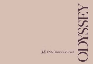 1996 Honda Odyssey Owner's Manual