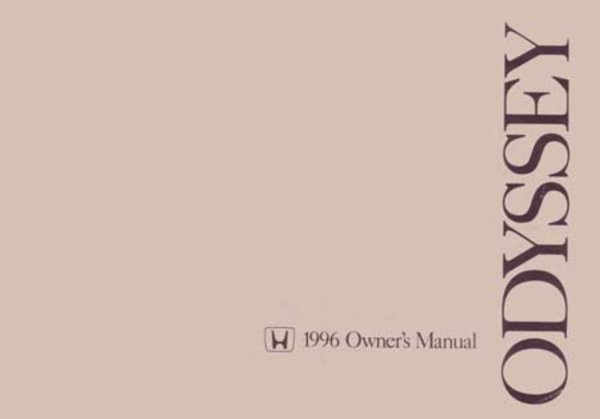 1996 Honda Odyssey Owner's Manual