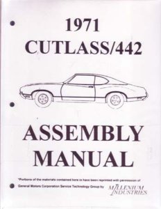 1971 Oldsmobile Cutlass Assembly Manual Book Rebuild Instructions Illustrations