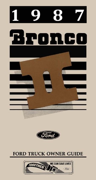 1987 Ford Bronco II Owner's Manual