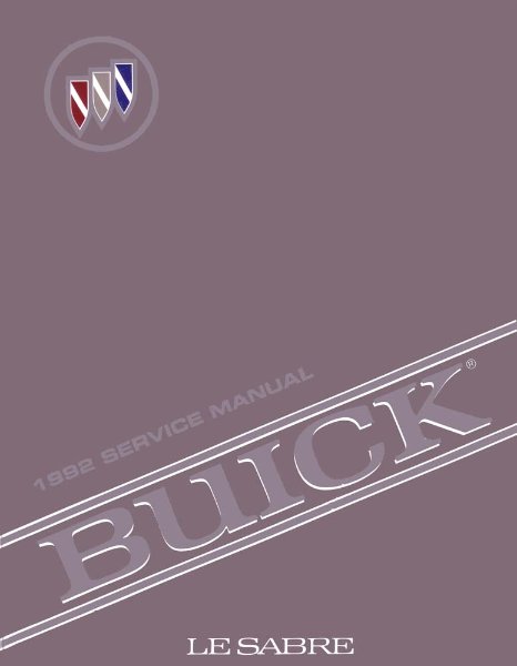 1992 Buick Le Sabre Factory Shop Service Manual