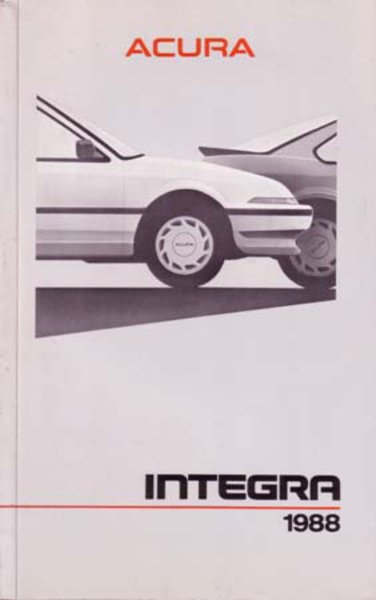 1988 Acura Integra Owner's Manual