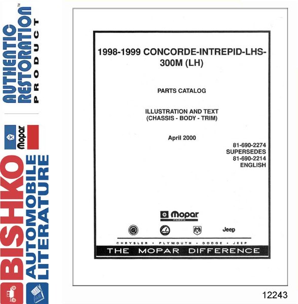 1998 1999 Chrysler Concorde LHS 300M (LH) Dodge Intrepid Parts Numbers PDF