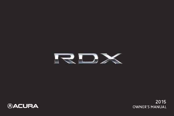 2015 Acura RDX Owner's Manual