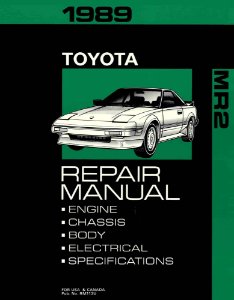 1989 Toyota MR-2 Shop Service Repair Manual