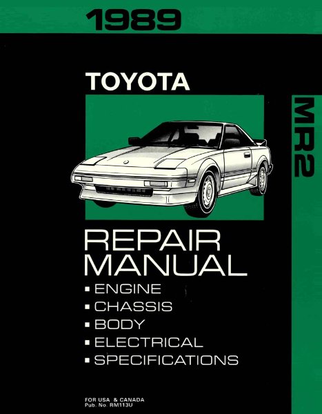 1989 Toyota MR-2 Shop Service Repair Manual