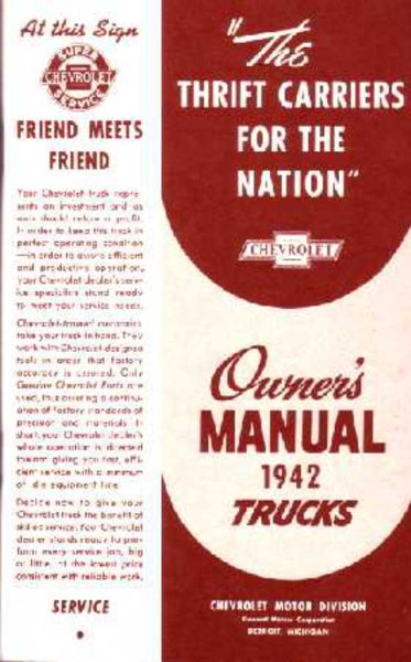 1942 Chevrolet Truck All Models Owner's Manual