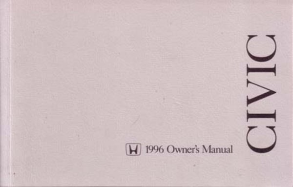 1996 Honda Civic Coupe Owner's Manual