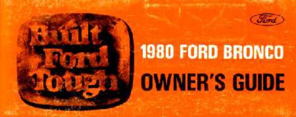 1980 Ford Bronco Owner's Manual