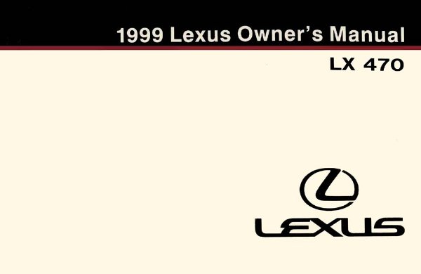 1999 Lexus LX 470 Owner's Manual