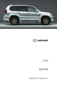 2008 Lexus GX 470 Owner's Manual