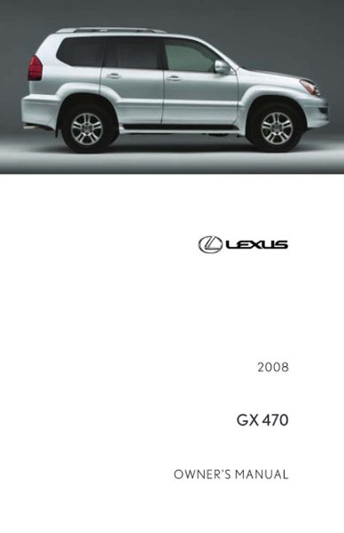 2008 Lexus GX 470 Owner's Manual