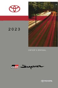 2023 Toyota SUPRA Owner's Manual