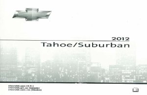 2012 Chevrolet Tahoe, Suburban Owner's Manual