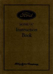 1928 Ford A Owner's Manual