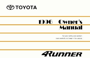 1996 Toyota 4Runner Owner's Manual