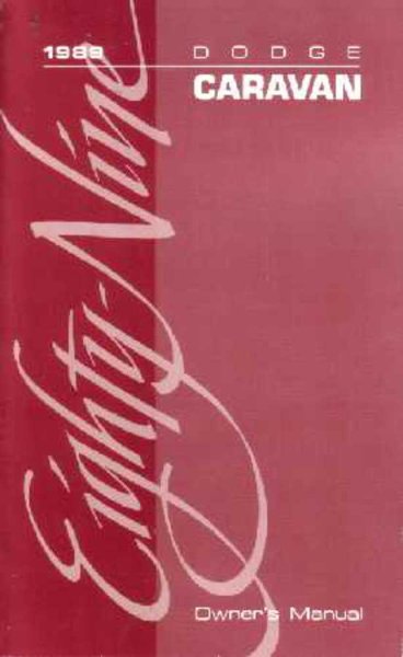 1989 Dodge Caravan Owner's Manual