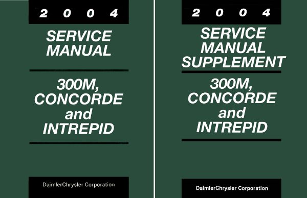 2004 Chrysler 300M, Concorde, Dodge Intrepid Factory Shop Service Manual