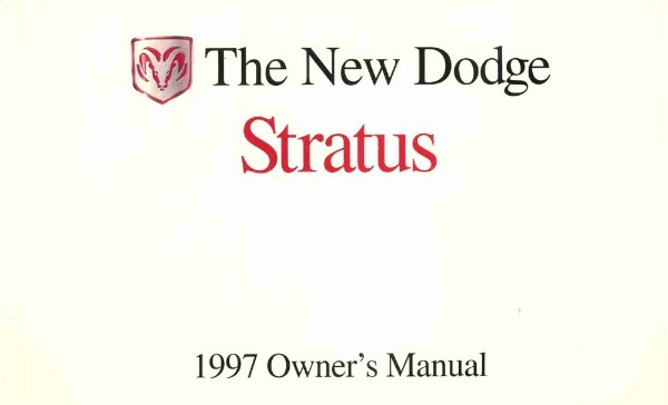 1997 Dodge Stratus Owner's Manual