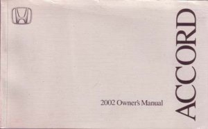 2002 Honda Accord Sedan Owner's Manual