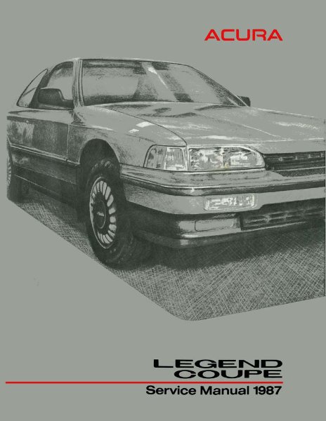 1987 Acura Legend Coupe Factory Shop Service Manual