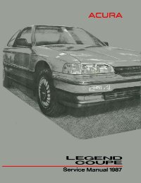 1987 Acura Legend Coupe Shop Service Repair Manual Book Engine Electrical
