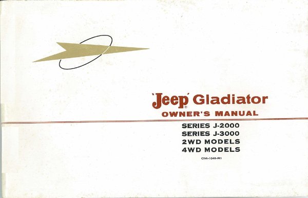 1962–1964 Jeep Gladiator Owner's Manual