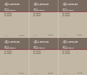 2011 Lexus IS 350C IS 250C Factory Shop Service Manual
