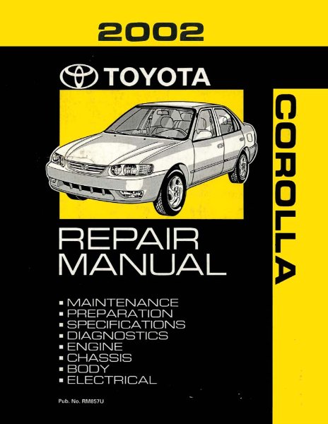 2002 Toyota Corolla Factory Shop Service Manual