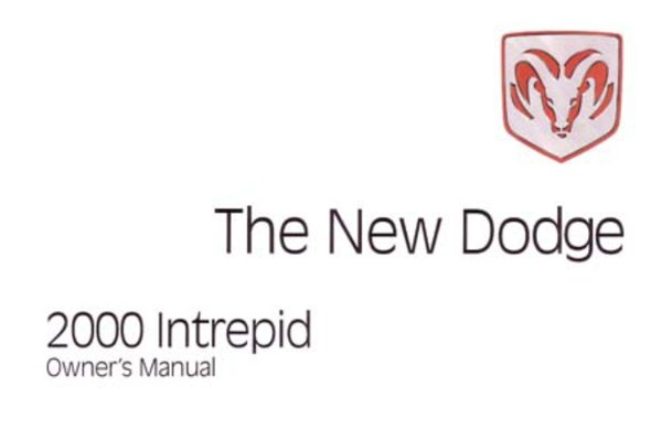 2000 Dodge Intrepid Owner's Manual
