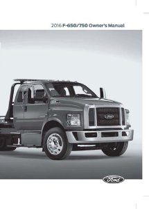 2016 Ford F650 - F750 F-SUPER DUTY Owner's Manual