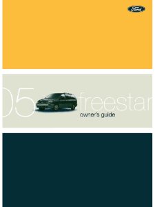 2005 Ford Freestar Van Owner's Manual