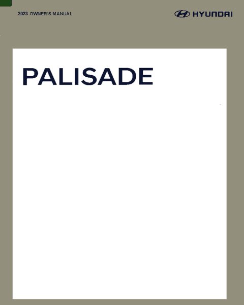 2023 Hyundai Palisade Owner's Manual
