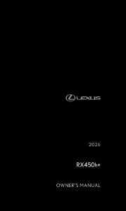 2026 Lexus RX 450H+ Owner's Manual