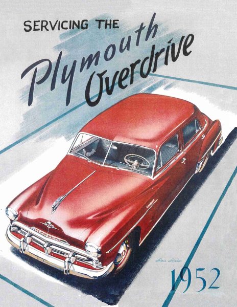 1952 Plymouth Cambridge, Concord, Cranbrook, Suburban Factory Shop Service Manual