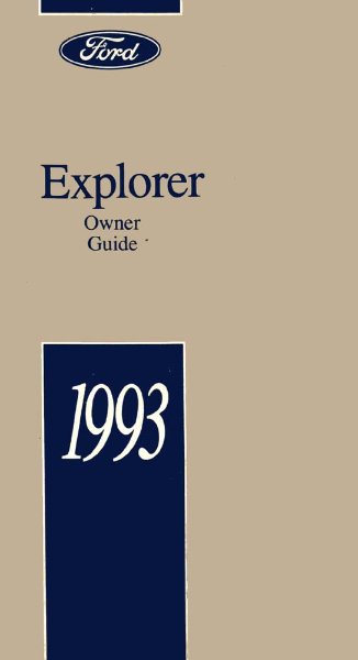 1993 Ford Explorer Owner's Manual