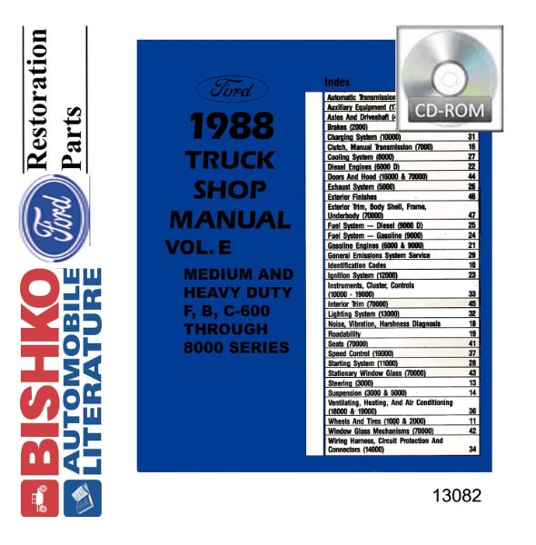 1988 Ford Truck Medium, Heavy Duty Factory Shop Service Manual